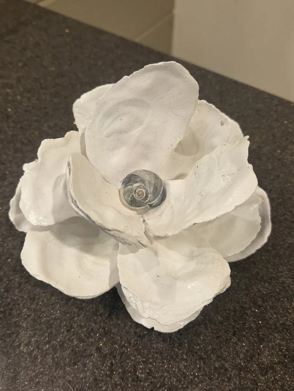 Handcrafted Oyster Shell Magnolia Flower